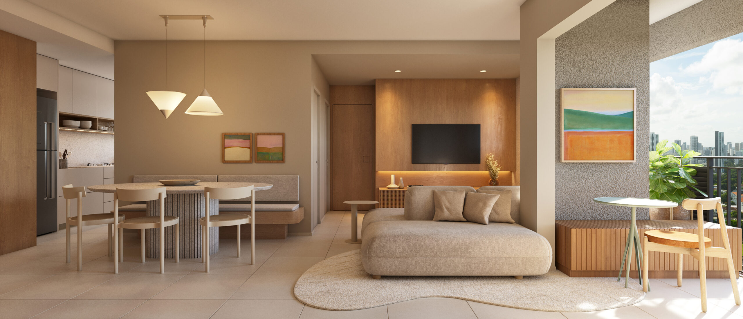 67 m² opção ampliada - sala