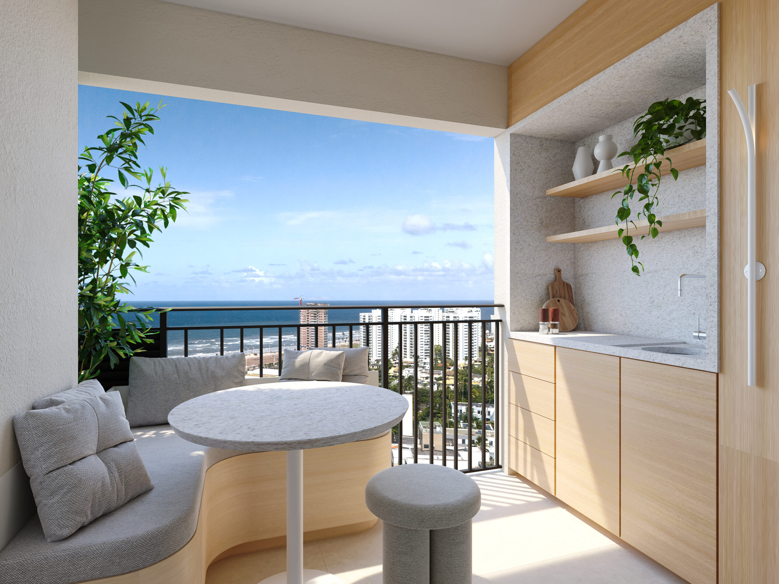 67 m² padrão - varanda