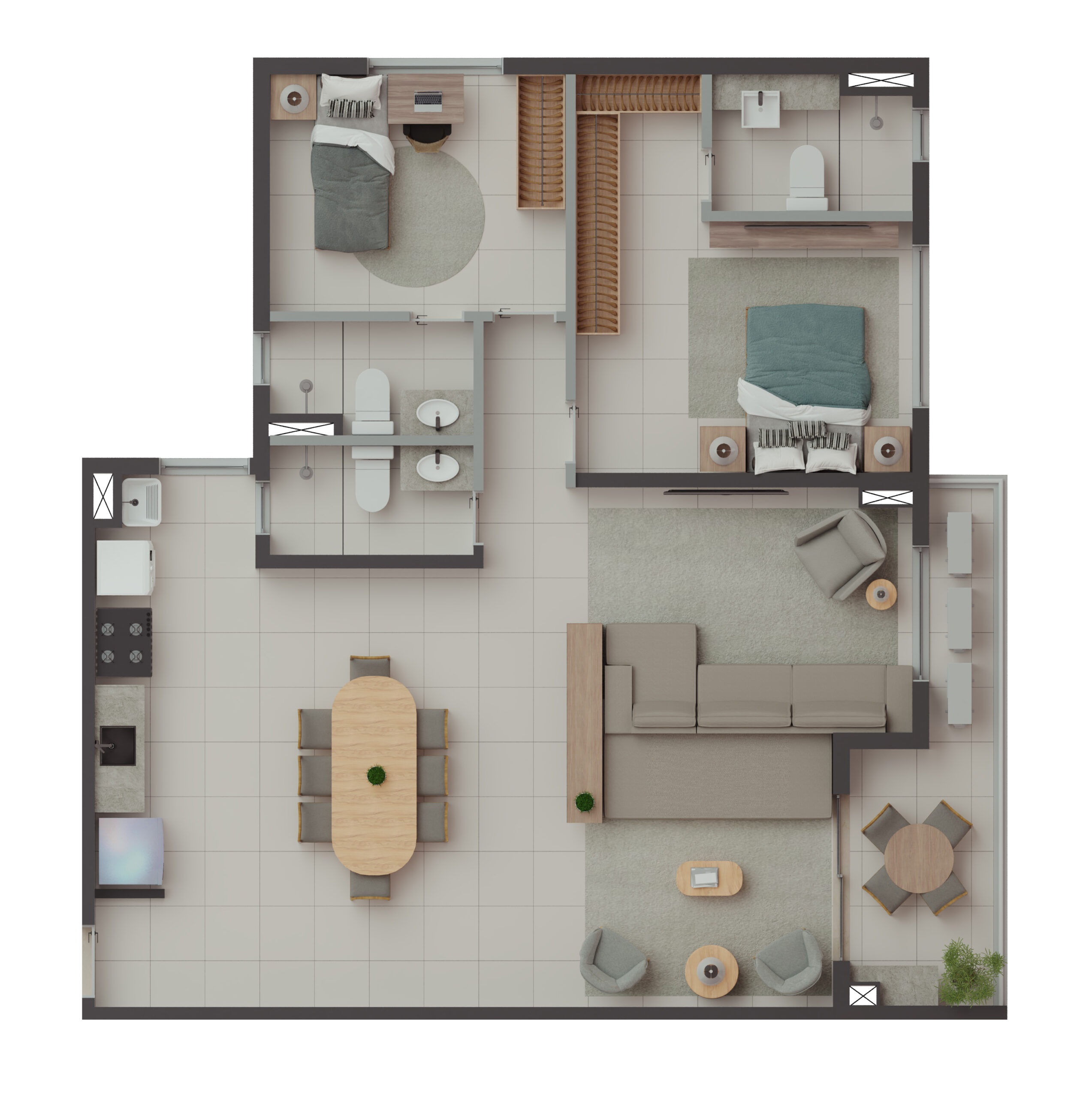 Apto 94m² opção