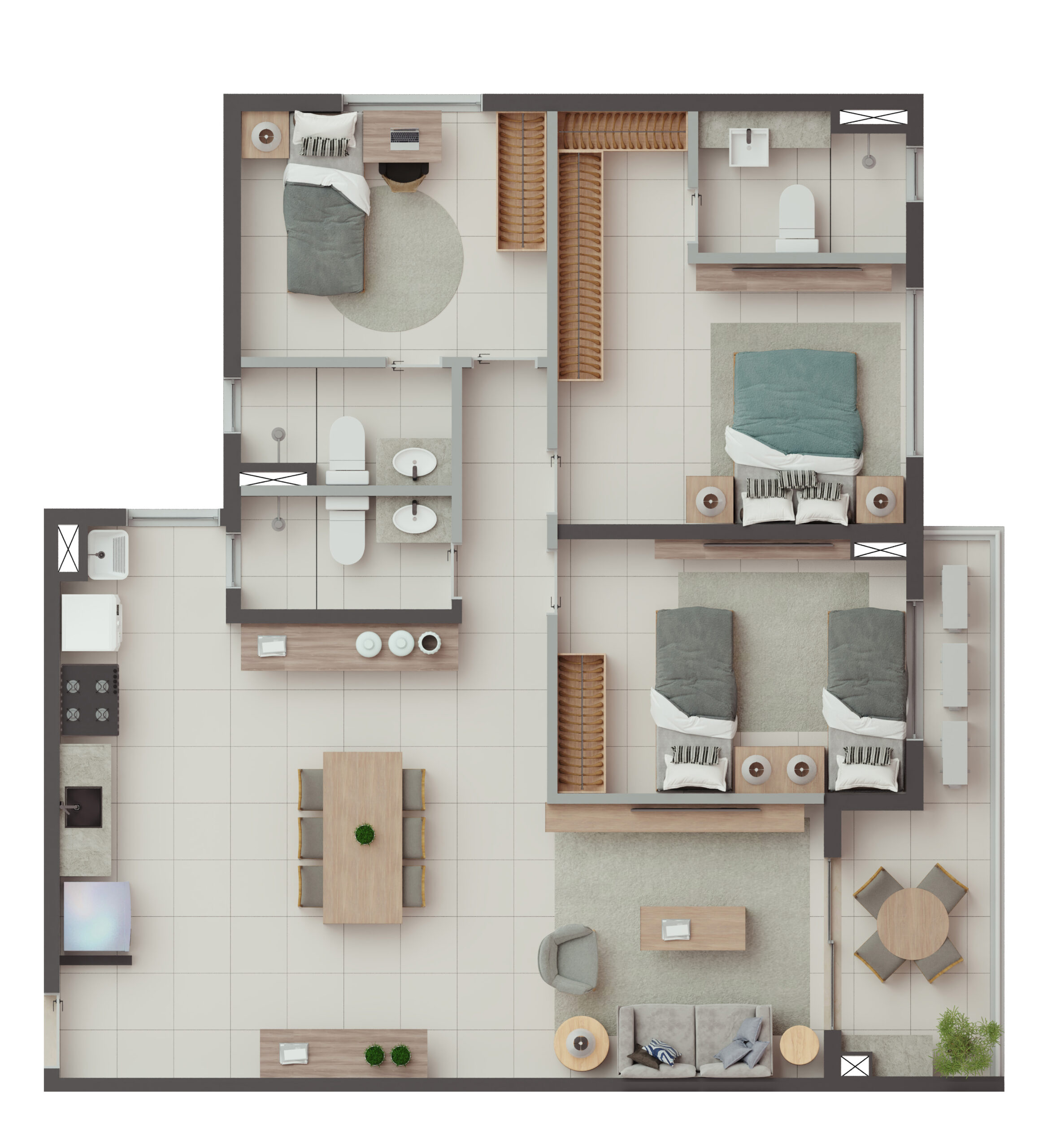 Apto 94m² padrão